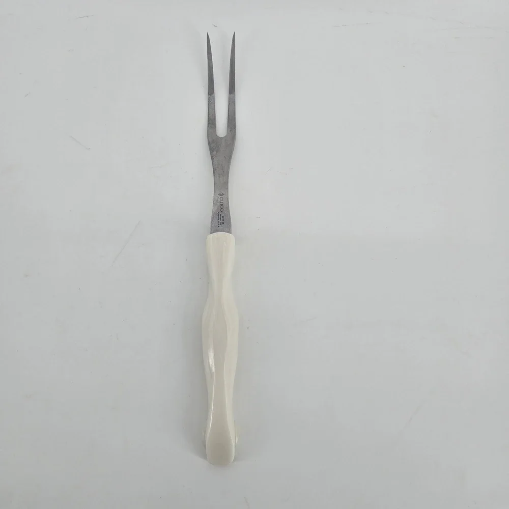Cutco 1727 Turning Fork Pearl White Vintage Meat Carving Fork